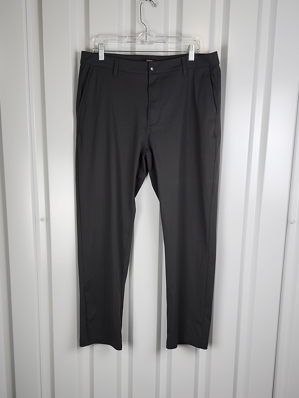 Quince Mens DarkGray Protech Golf Performance Pants Size 36x30 UPF50 Stretch EUC